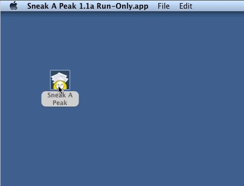 Sneak A Peak 1.1 : Main window