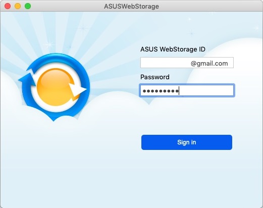 WebStorage 2.0 : Sign in