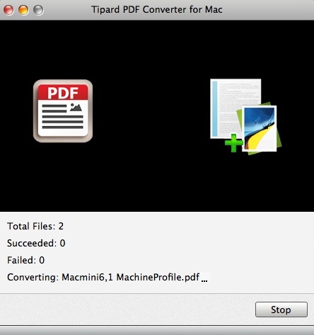 Tipard PDF Converter for Mac 3.1 : Converting PDF Files
