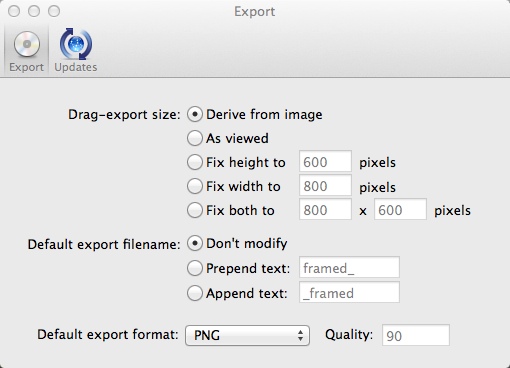 ImageFramer 3.2 : Program Preferences