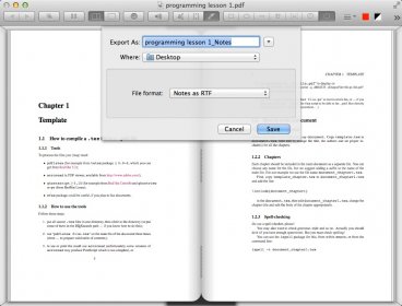 Exporting PDF Notes
