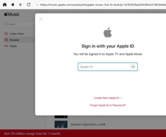 sign in apple music web player