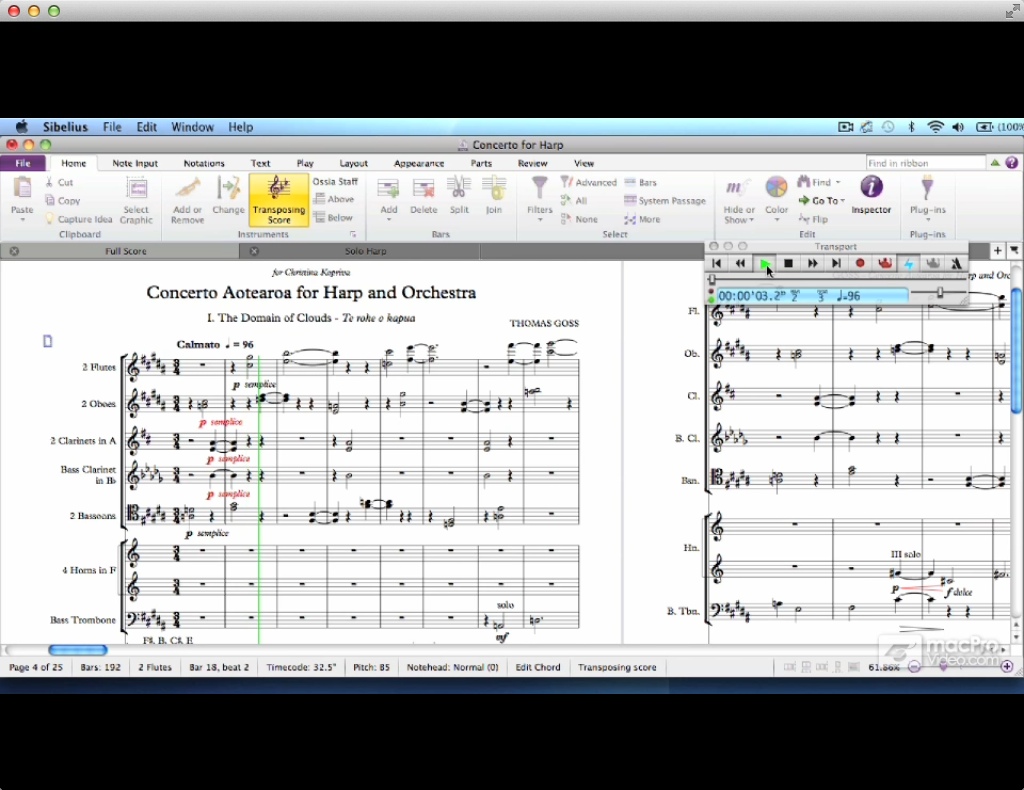 Course for Sibelius QuickLook Guide 1.0 : Watching Tutorial