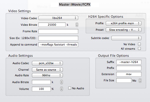 MP4 to Any Lite 1.6 : Configuring Advanced Output Settings