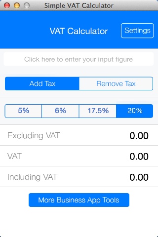 Simple VAT Calculator 1.0 : Main Window