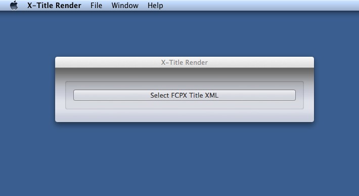 X-Title Render 1.0 : Main window