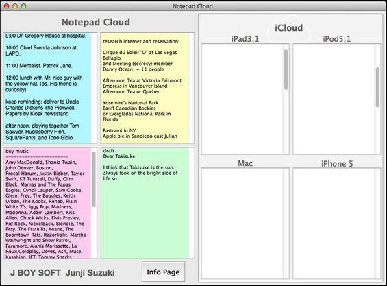 Notepad Cloud 1.0 : Main window