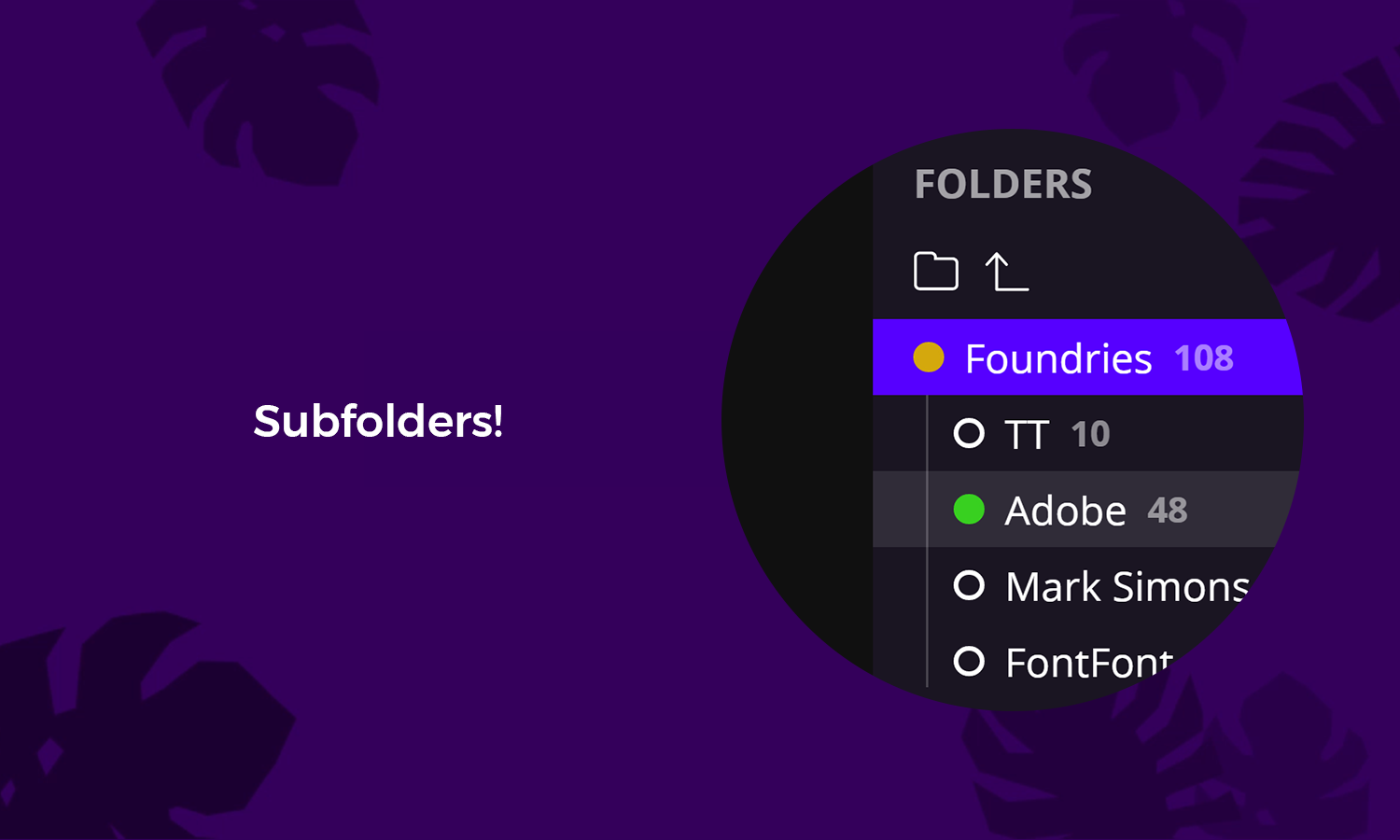 FontBase 2.0 : Subfolders