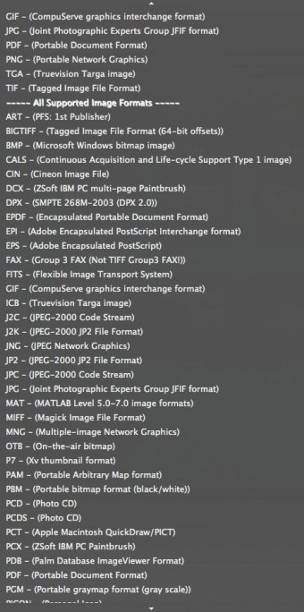 File Format Options