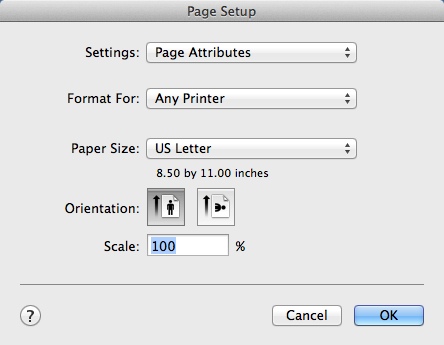 Mind Architect 1.0 : Configuring Printing Settings