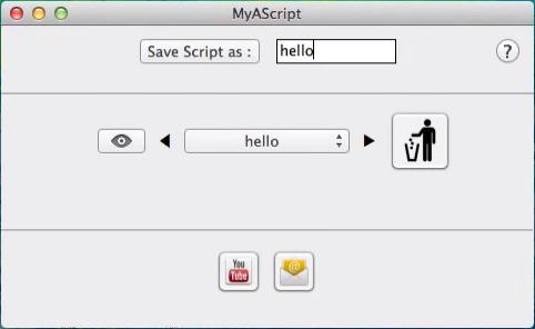 MyAScript 1.0 : Main window