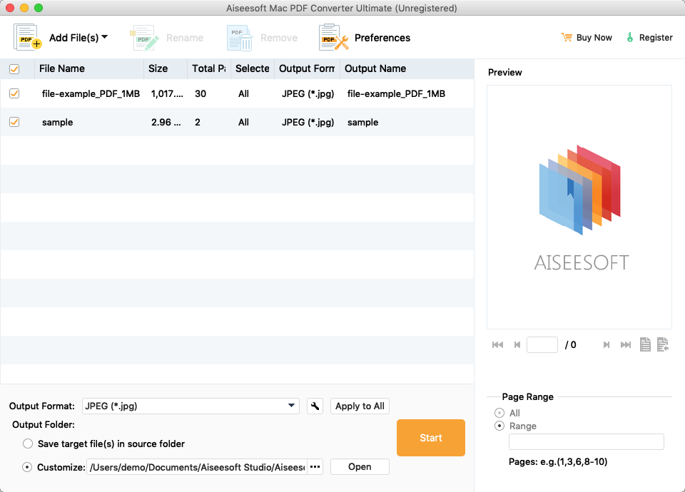 Aiseesoft Mac PDF Converter Ultimate 3.2 : Add Files Window