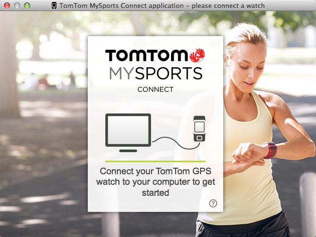 TomTom MySports Connect 1.5 : Main window
