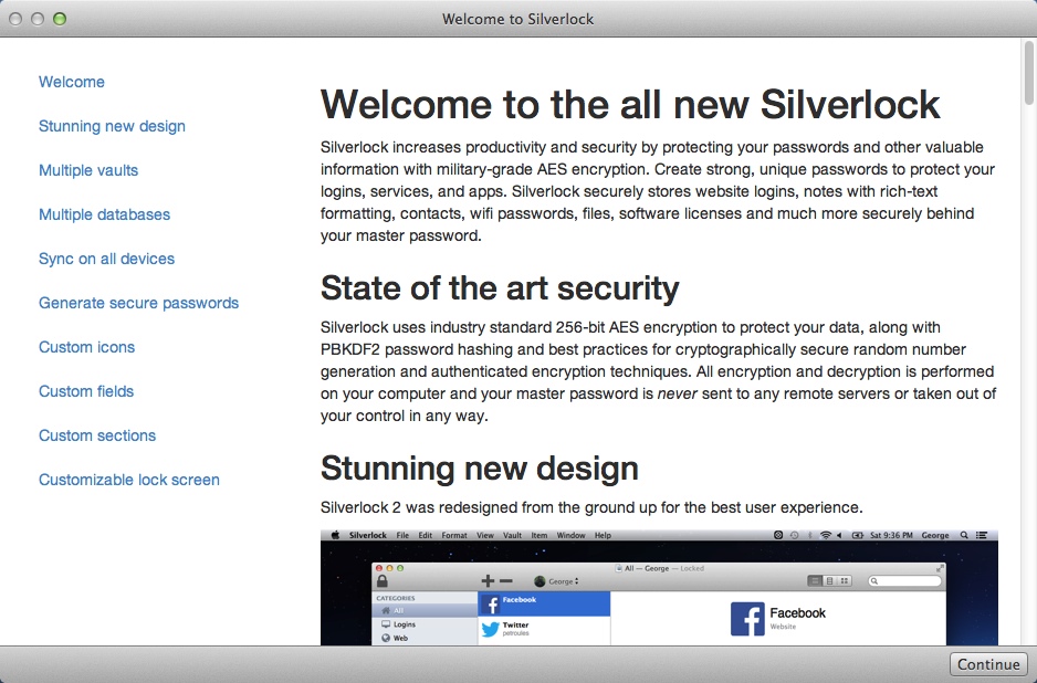 Silverlock 2.1 : Welcome Window