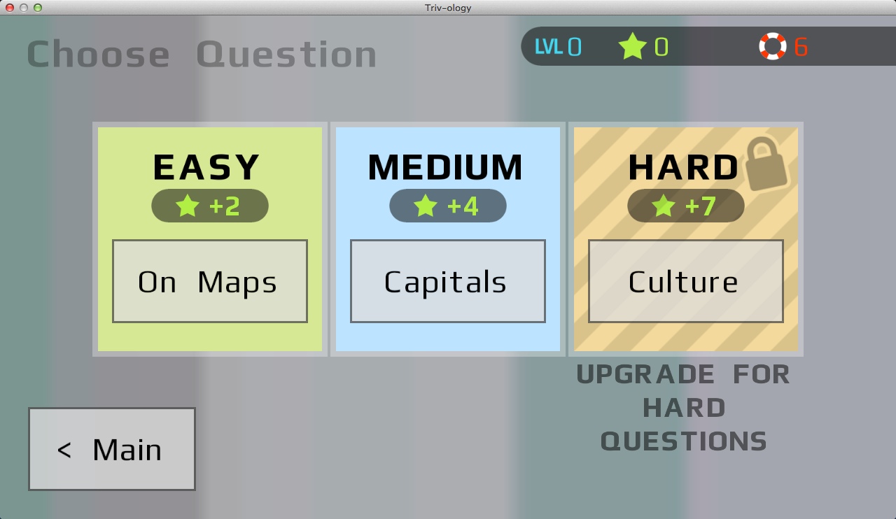 People & Places Trivia 1.3 : Selecting Question Type