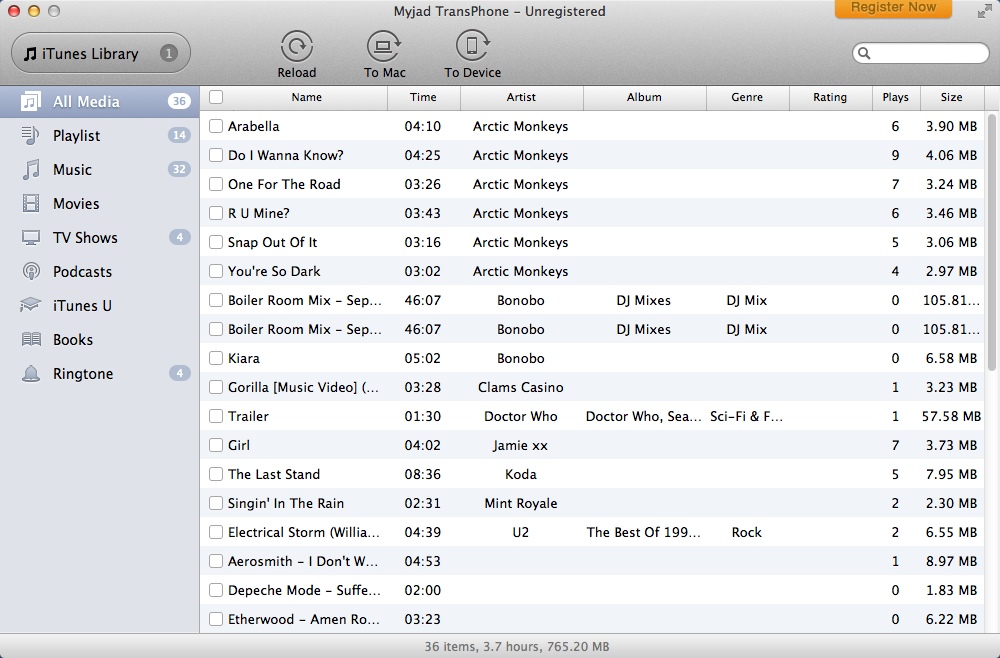 TransPhone 3.0 : Checking iTunes Library