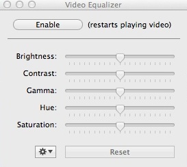 MPlayer OSX Extended 15.0 : Video Equalizer