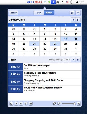 MenuTab Pro for Google Calendar 1.2 : Main window