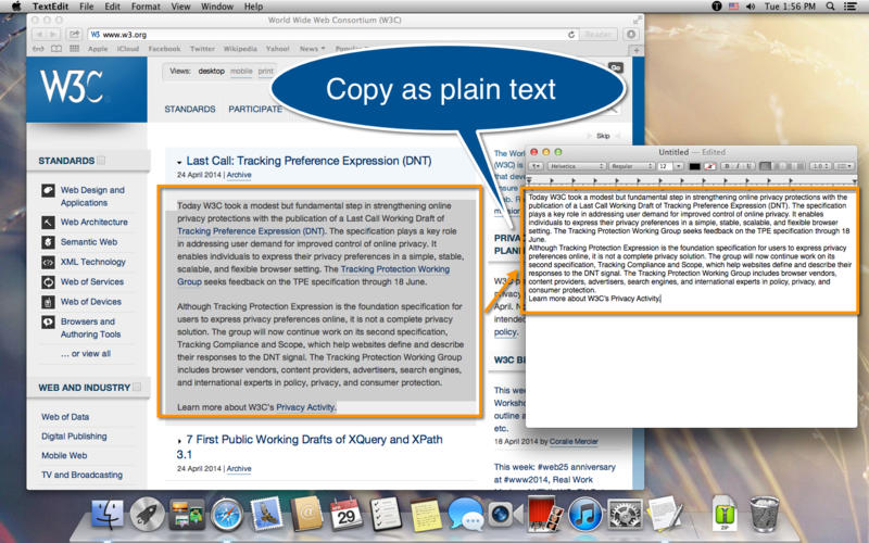 Copy as Text 1.0 : Main Window