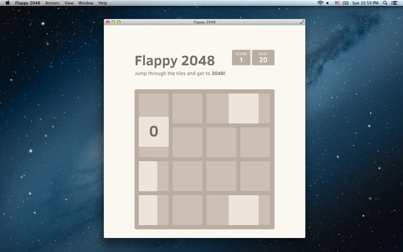 Flappy 2048 1.0 : Main window