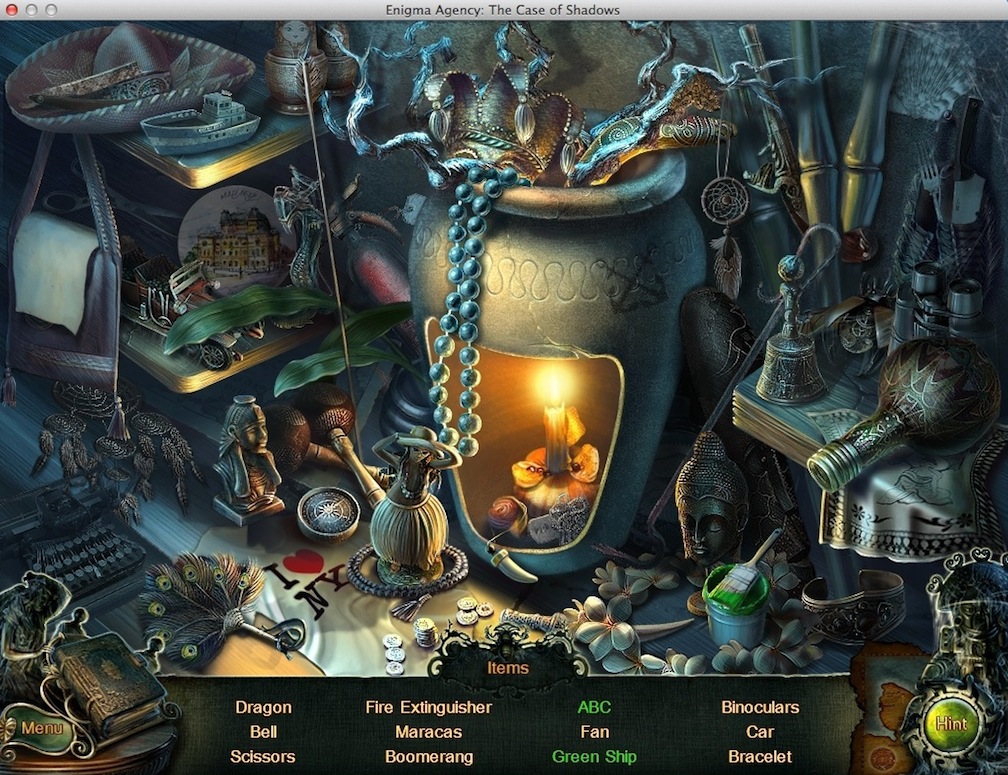 Enigma Agency: The Case of Shadows 2.0 : Completing Hidden Object Mini-Game