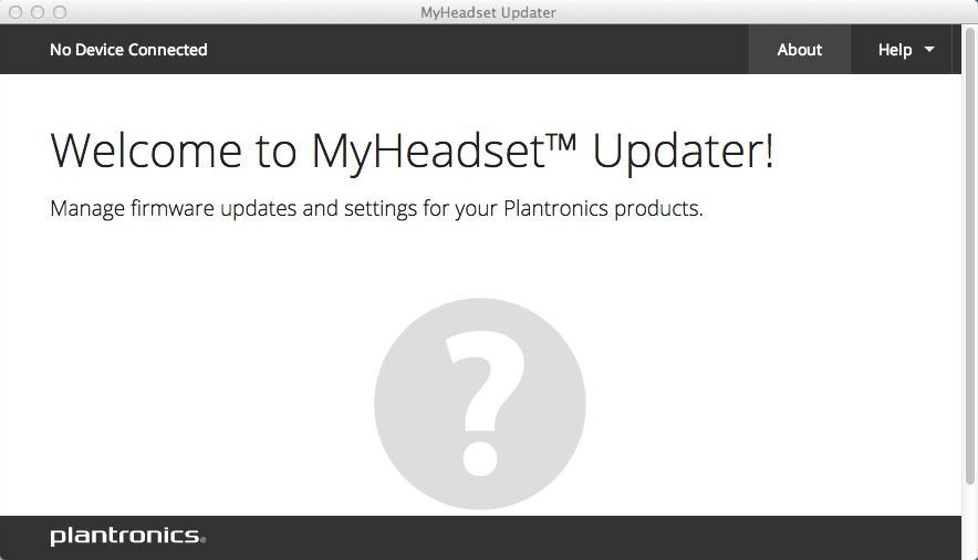 MyHeadset Updater 3.1 : Main window