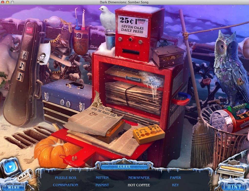 Dark Dimensions: Somber Song 2.0 : Completing Hidden Object Mini-Game