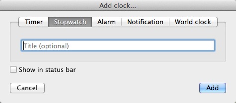 sClock 1.1 : Stopwatch Options