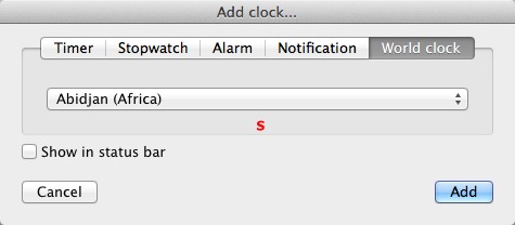 sClock 1.1 : World Clock Window