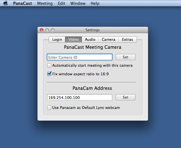 PanaCast 1.0 : Main window
