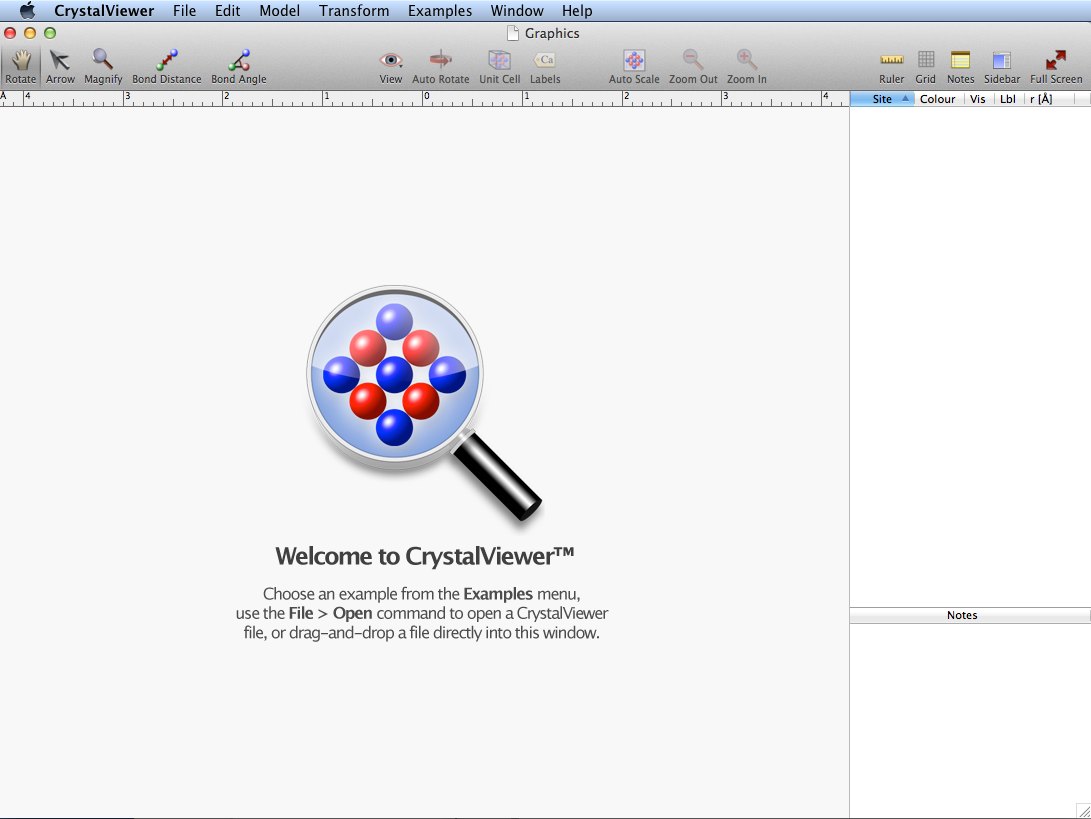 CrystalViewer 9.1 : Main Window