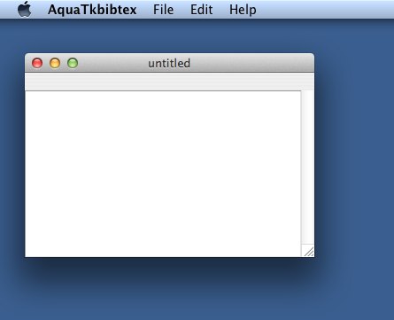 AquaTkbibtex 1.3 : Main window