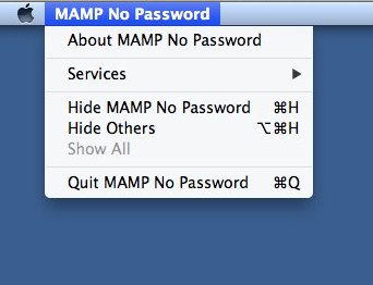MAMP No Password 1.1 : Main Window