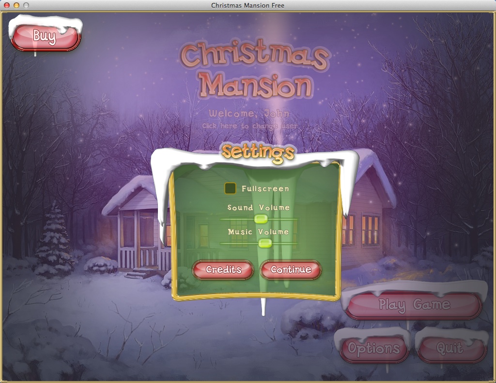 Christmas Mansion 1.1 : Game Options