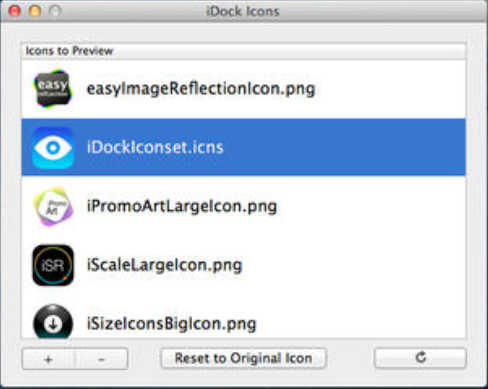 iDock Icons 1.0 : Main Window