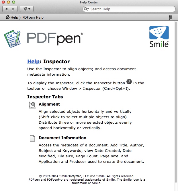 PDFpen 6.3 : Help Guide