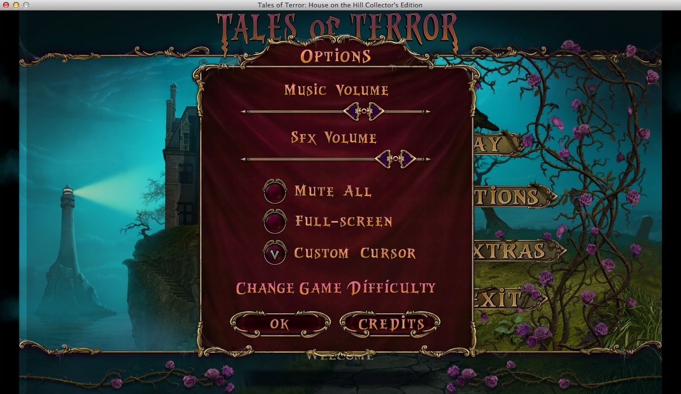 Tales of Terror: House on the Hill Collector's Edition 2.0 : Game Options