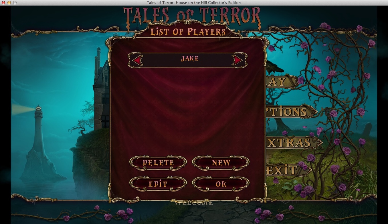 Tales of Terror: House on the Hill Collector's Edition 2.0 : Selecting Player Profile