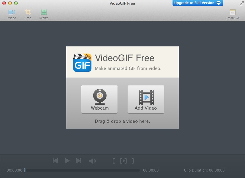 VideoGIF Free 2.0 : Main Window