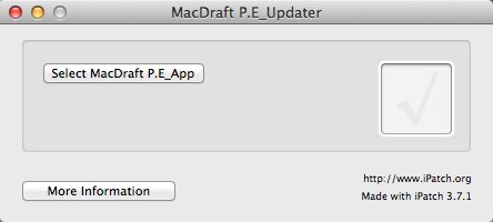 MacDraft P.E. Updater 3.7 : Main window