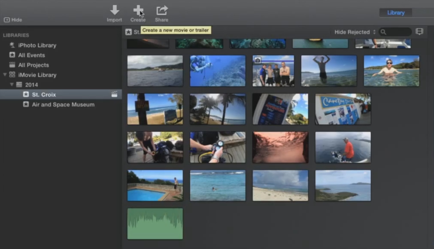 Lessons for iMovie 1.1 : Main Window