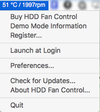 HDD Fan Control 2.5 : Main Window