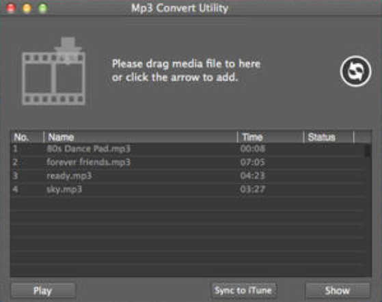 Mp3 Convert Utility 1.0 : Main Window