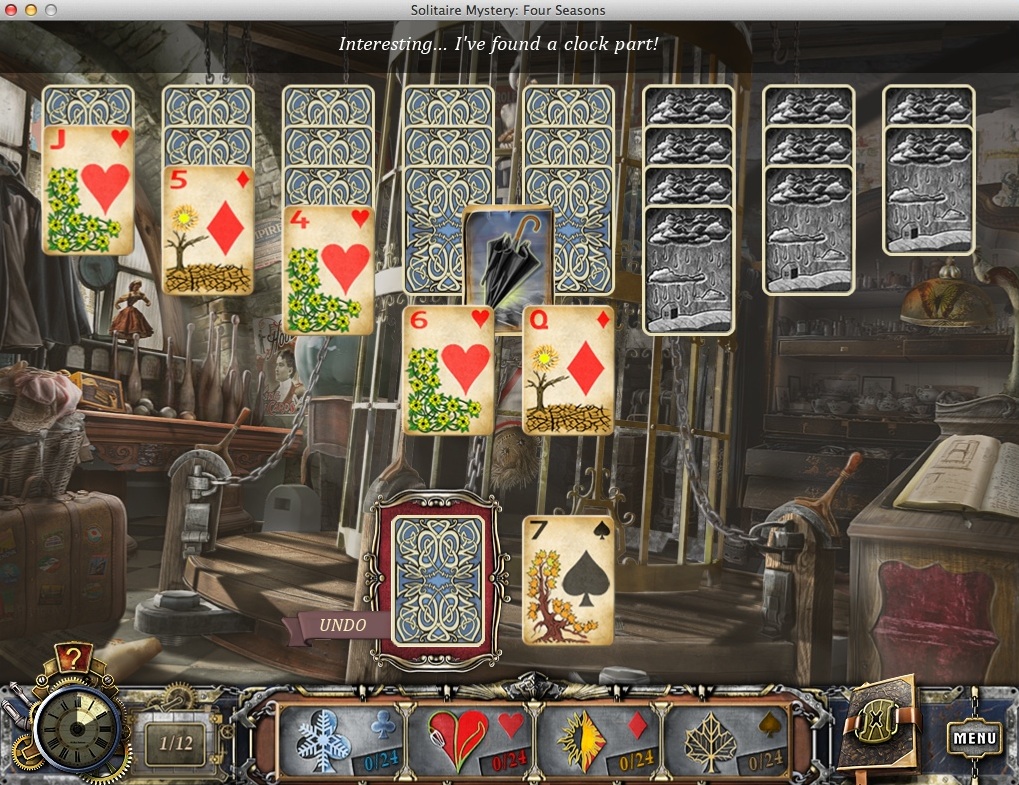 Solitaire Mystery: Four Seasons 2.0 : Gameplay Window