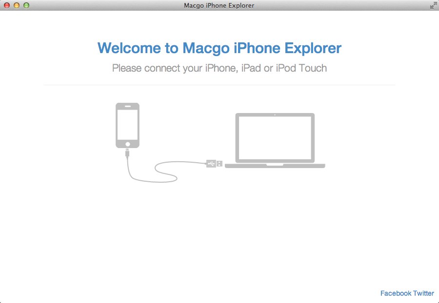 Macgo iPhone Explorer 1.0 : Main Window