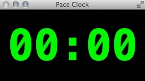 Pace Clock 1.7 : Main Window