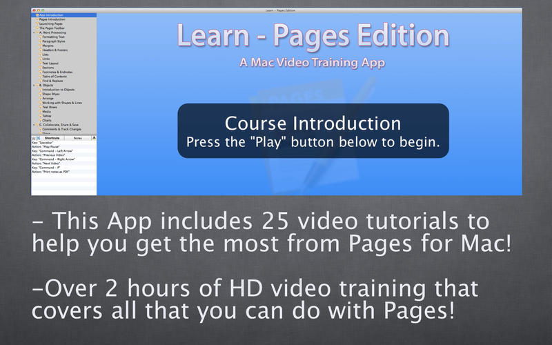 Learn - Pages Edition 3.0 : Main window