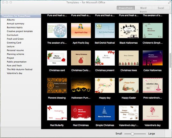 Templates - for Microsoft Office 4.0 : Main window