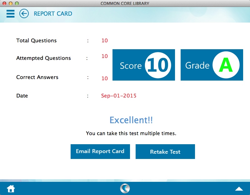 Common Core Library 3.5 : Checking Test Results