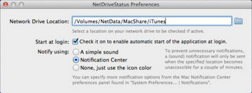 NetDriveStatus 1.2 : Main window